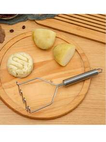 Machacador de patatas, prensa de patatas con mango de acero ondulado, molinillo de alimentos manual, machacador de patatas, herramienta de cocina para machacar - Multicolor - Ver 5