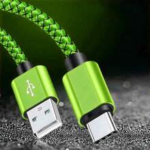 彩色USB Type-C数据线，尼龙编织设计，适用于智能手机快速充电。这款USB-A转USB-C充电线兼容 17、16 Pro Max、iPad Pro、Air 5、Galaxy S25、S24等多种设备。 - 彩色 - 查看 8
