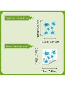 1pc Glow-In-The-Dark Turtle Wall Sticker, Self-Adhesive Waterproof Vinyl Decor For Bathroom, No Power Needed, Suitable For Theme Party, Holiday Celebration, Home Decor - Multicolor - View 8