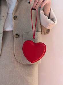 Valentine's Day Versatile Fashion Minimalist Cute Heart Shaped Clutch Bag For Women - Multicolor - View 1