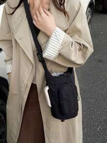 1pc Water Bottle Tote Bag With Phone Pocket, Suitable As Father's Day Gift - Multicolor - View 5