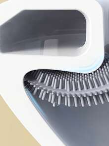 壁挂式无孔马桶刷，全方位清洁马桶，可拆卸手柄，家用 - 橘色 - 查看 3