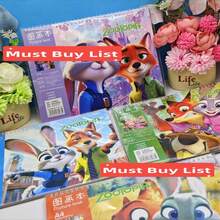 Disney (1 Random Pattern) New 2pcs Cartoon Doodle Notebooks, Cute Nick And Judy Art Sketchbooks - A4 - View 4