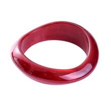 Vòng tay acrylic bất đối xứng hình học phong cách retro màu đỏ dành cho nữ, phù hợp cho các bữa tiệc, sự kiện và đeo hàng ngày. - Dòng sản phẩm màu đỏ - Xem 17