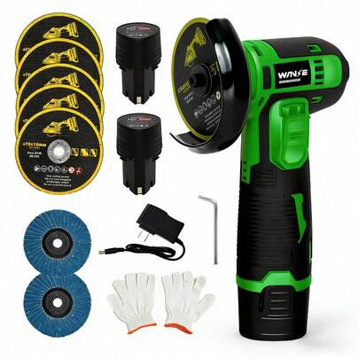 Esmeril Angular Mini Esmeriladora Inalámbrica Esmeril PulidoBatería recargable Función de eliminación de óxido y pulido de superficies Material ABS Batería recargable Adecuado para herramientas de reparación de carrocerías etc.