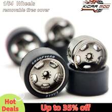 1/64 ruedas con neumáticos de goma FUCHS piezas de reacondicionamiento de gran tamaño para coche modelo fundido a presión Matchbox D: 13mm 1 Juego SL9Q - Caqui - Ver 3