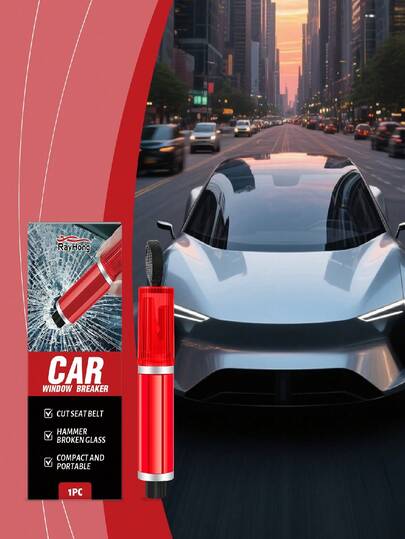 2-In-1 Car Emergency Hammer, Multi-Function Car Window Breaker Tool