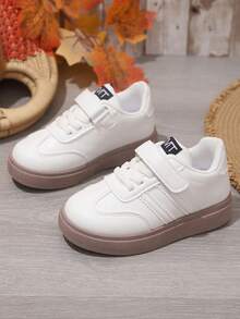 Unisex Kids' Shoes For Girls And Boys, 2026 Spring/Autumn New Style, Versatile White Sneakers In Medium To Large Sizes, Suitable For All Seasons - White - View 7