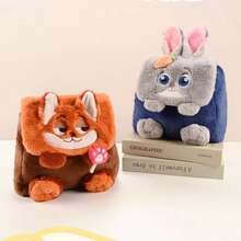 《疯狂动物城》朱迪·霍普斯可爱卡通大容量背包，带毛绒外罩，适合学生上学使用，返校用品 - A - 查看 8