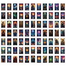 78pcs Fantasy Tarot Card Stickers Whimsical Tarot Card Stickers Tarot Card Stickers Tarot Astrology Cat Animal Pet Magic Cute Aesthetics Stickers Vinyl Waterproof Stickers For Water Bottle,Computer,Laptop,Phone,Luggage,Notebook,Fridge - Multicolor - View 5