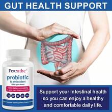 Fearathe Probiotics & Antioxidant - Support Digestive And Immune Health, Improves Sleep And Promotes Clear Skin - 120 Capsules - 1 Bottle - View 7