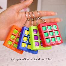 4 piezas Llaveros de Tres en Raya, Adecuados para Baby Shower, Fiesta de Cumpleaños, Relleno de Bolsas de Regalo, Premio en Caja del Tesoro de Niños, Perfectos para Juegos de Fiesta (Amados por Niños y Niñas) - Multicolor - Ver 10
