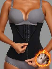 1pc Women Waist Trainer Belt, Waist Trimmer, Sauna Sweat Waist Cincher, Sports Fitness Waist Belt, Waist Shaper, Waist Slimming Belt, Abdominal Trainer - Black - View 8