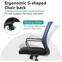 Gaming Chair Ergonomic Computer Chair Office Chair Video Game Chairs With Wheels - Blue - View 3