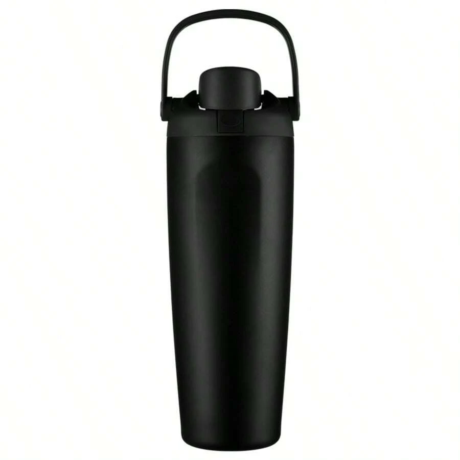 Sway 30oz/887ml Tumbler Cup Coffee Mug Stainless Steel Portable Vacuum Flask Cold Hot Sport Cup Car Cup With Straw Travel Mug Insulated Cup - 黑色 - 查看 1
