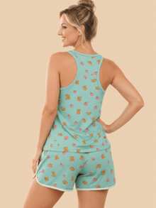 FEMINNITA Baby Doll Isabel Swimming Tank Top - Green - View 2