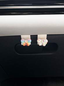 蝴蝶結汽車手套箱掛鉤 創意汽車內飾副駕駛座掛鉤 用於掛包與收納 - A - 查看 1