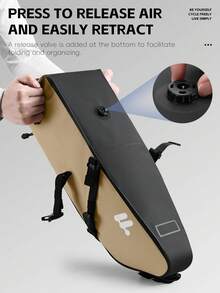 1 pieza Bolsa trasera para bicicleta de 14L de capacidad de la marca WEST BIKING, bolsa de sillín plegable antideslizante y resistente con diseño de válvula de aire, apta para bicicleta de carretera y bicicleta de montaña - Multicolor - Ver 6