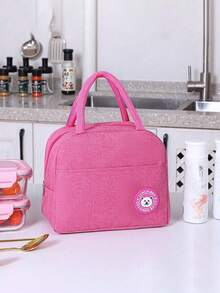 Tas Bekal Terisolasi Motif Beruang, Lapisan Aluminium Foil Tahan Air, Cocok untuk Sekolah dan Kantor, Menjaga Makanan Tetap Segar dan Lezat, Kotak Bento, Tas Portabel, Tas Penyimpanan Makanan Dapur dan Piknik - MultiWarna - View 12