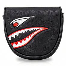 1 pieza Funda para cabezal de putter DF3 - Cierre magnético de cáscara de PU con forro esponjoso y diseño de tiburón, para modelo de putter DF3, color negro - Multicolor - Ver 9