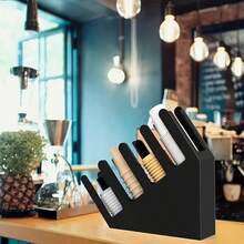 Soporte de plástico desechable para tazas de café, dispensador de tapa con or*ganizador de pajita, ajuste de 4 compartimentos, Countertop Or*g,dispensador de tazas de café para encimera, estación de café, bar - Negro - Ver 5