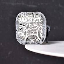 Sketch Monster Line Design Transparent Earphone Case, Protective Shockproof Cover Suitable Compatible With Apple Bluetooth Earphones - Clear - View 8