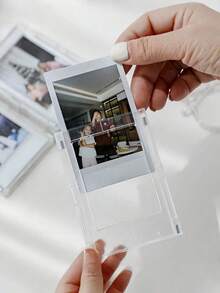 1pc/4pcs/6pcs Minimalist Multi-Functional Acrylic Magnetic Photo Frame Refrigerator Sticker, Suitable For Valentine's Day, Wedding, Birthday, Halloween Decoration - Magnetic Photo Frame - View 3