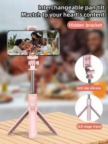 AXNEN 680mm/26.77" Portable Selfie Stick With Wireless Remote, Phone Tripod & Extendable Stand. Compatible With IPhone & Android For Photography, Live Streaming, Christmas, Halloween & Holiday Recording. - Multicolor - View 5