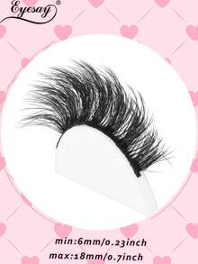 新款14对假睫毛，纤细轻盈，自然逼真，打造猫眼妆效，貂毛绒绒，狐狸眼造型，条状假睫毛，尺寸6-18毫米 - 濃密款 - 查看 7