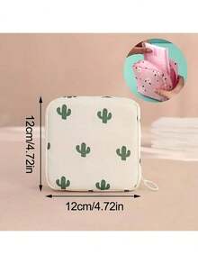 1个创意极简卫生巾收纳袋，多功能旅行化妆包，化妆袋，理想礼物 - 彩色 - 查看 2