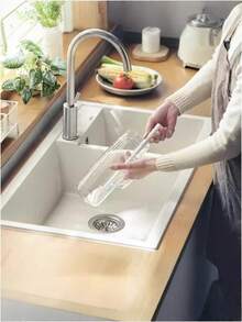 1 cái cọ rửa cốc cán dài, lông mềm dùng để làm sạch máy xay sinh tố, cốc thủy tinh, các khe hở. - Bàn chải làm sạch - Xem 3