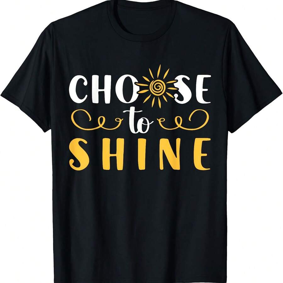 Growth Mindset Teacher Choose to Shine Motivation T-Shirt - Negro 4 - Ver 1