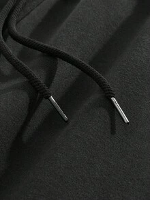 Conjunto de 2 piezas Kolrap, sudadera con capucha larga y pantalones deportivos con cordón, conjunto casual de hombre con sudadera con capucha con cremallera y cordón, y pantalones deportivos, ropa deportiva holgada unisex, adecuada para principios de otoño - Negro - Ver 10