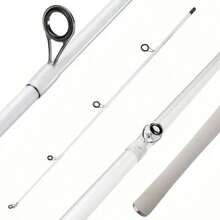 White Fishing Rod - High-Quality Carbon Fiber Wrap - 180cm/70.86inch - EVA One-Piece Grip - Suitable For Both Fresh And Salt Water - White - View 2