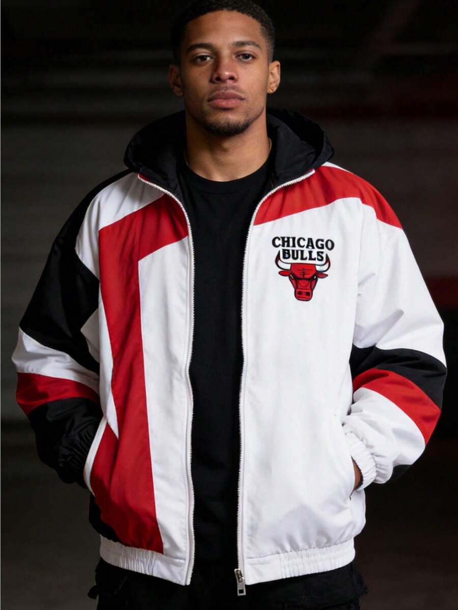 Starter Vintage Basketball  Rocket Contrast Jacket American Hip Hop Street Style Vintage Embroidered Jacket - 339-04(數位印花) - 查看 1