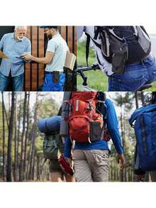 1PC Flip Up Large Screen Phone Bag, Casual Waist Bag, Pen Insertion Bag, Waist Hanging Bag - Black - View 8