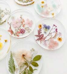 Buzidao 80Pcs Pressed Flowers, Dried Flowers Natural Pressed Flowers Bulk For Resin Molds, Nail Art, Scrapbooking, Candle Holder, Jewelry Making, Real Dried Pressed Flowers DIY Crafts Supplies Kit - ColorB - 查看 5