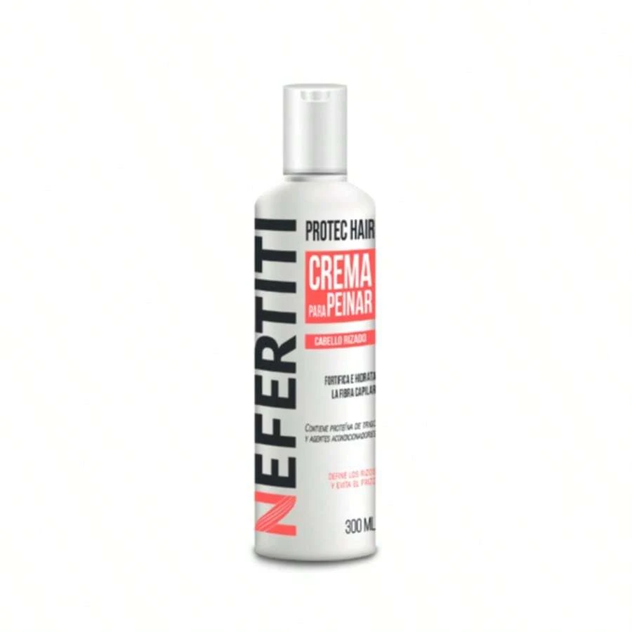 Nefertiti Protec Hair Crema para Peinar Cabello Rizado – Hidratación, Control y Cero Frizz 300 ml