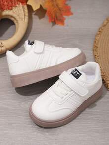 Unisex Kids' Shoes For Girls And Boys, 2026 Spring/Autumn New Style, Versatile White Sneakers In Medium To Large Sizes, Suitable For All Seasons - White - View 4