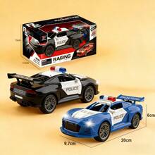 1:20 Coche de policía a escala con control remoto, luces, cinco canales, plástico negro y azul para jugar al aire libre,juguete de coche de policía,juguete coche de policía,juguetes de coche de policía para niños 3-5 - color aleatorio - Ver 4