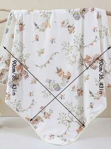 1 件婴儿亲肤柔软襁褓毯，85*85 厘米，四季适用 - 彩色 - 查看 11