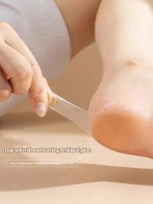 10片透明PU鞋跟贴，加宽加厚，防摩擦隐形鞋跟垫，适用于高跟鞋、凉鞋、皮鞋、运动鞋和网球鞋 - 無色 - 查看 4