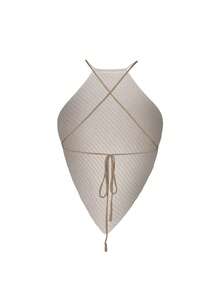 Women's Sexy Halter Backless Knit Camisole Top, European And American Summer Style - Khaki - View 4