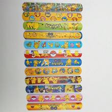 36/24pcs Pokemon Cartoon Clapping Bracelets, 12 Unique Designs, Fun Party Favors And Holiday Decorations, Suitable For Birthday Parties, Events And Celebrations, Colorful Clapping Bracelets With Adorable Pokemon Patterns, Fit For All Ages, Ideal As Fun Gifts, Party Favor Bag Fillers, Party Favors, Animal Theme Clapping Bracelets, Novelty Items, Carnival Toys - Multicolor - View 11