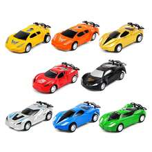8 unids/lote, cocheíble para niños, juguetes paras, autobús de carreras de dibujos animados, modelo de coche, vehículo de simulación educativo, juguete para niños, regalos 8K23 - 1 - Ver 6