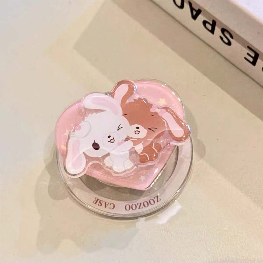 Cute Cartoon Caramel Bunny Dessert Honey Bunny Magsafe Magnetic Phone Holder Stand - Multicolor - View 1
