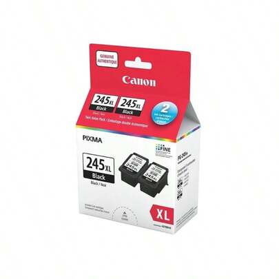 PG-245XL Black Ink Twin Pack – High-Yield Pigment Ink Cartridges For Sharp, Professional Prints