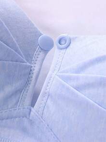 Áo ngực cho con bú Hart & Haze Maternity màu trơn, mở phía trước, có dây đeo điều chỉnh được và không gọng, đồ lót thoải mái, màu xanh nhạt mát mẻ. - Màu xanh lam - Xem 7