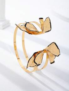 1pc Black Framed Butterfly Pattern Fashion Bracelet For Women - Multicolor - View 4