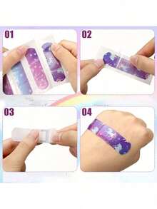 31/20pcs Waterproof Bandages, Breathable & Elastic, Cute Cartoon Patterns Like Unicorn, Butterfly, Sunflower, Rainbow, In Metal Tin - Multicolor - View 8